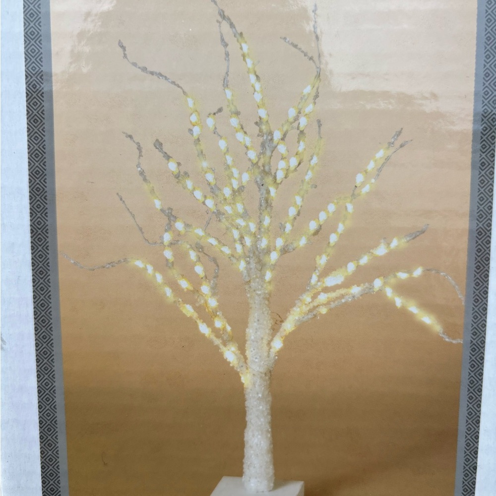 Illuminated LED Iced White Tree Decor -